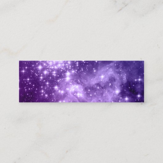 Carte De Visite Mini Étoiles de magie violette (Devant)