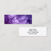 Carte De Visite Mini Étoiles de magie violette (Devant / Derrière)