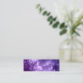Carte De Visite Mini Étoiles de magie violette (Debout devant)