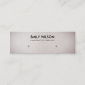 CARTE DE VISITE MINI ÉTUDE D'ARGENT BLANC PEARL DOUCE DOUCE ÉTABLISSEME (Devant)