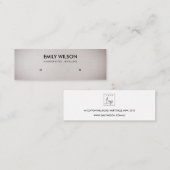 CARTE DE VISITE MINI ÉTUDE D'ARGENT BLANC PEARL DOUCE DOUCE ÉTABLISSEME (Devant / Derrière)