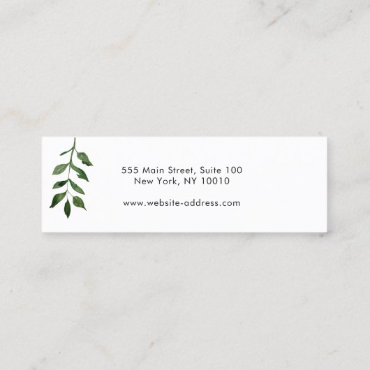 Carte De Visite Mini Étui Dégradé Script Elevage Mini Mini Entreprise C (Dos)