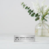 Carte De Visite Mini Evénement moderne Logo de l'entreprise Bon de bois (Debout devant)