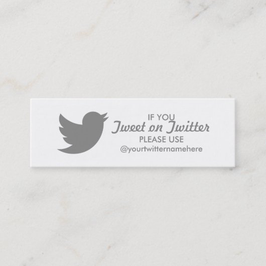Carte De Visite Mini événement twitter (Devant)
