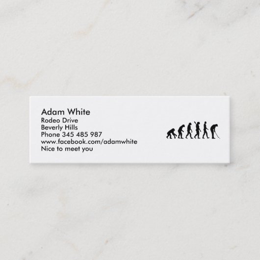 Carte De Visite Mini Évolution de golf (Devant)