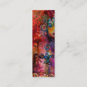 Carte De Visite Mini EXCALIBUR, rouge vif, papier perlé rose (Dos)