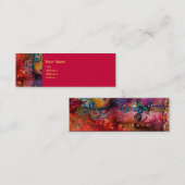 Carte De Visite Mini EXCALIBUR rouge violet fuchsia bleu blanc (Devant / Derrière)