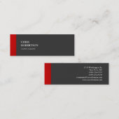 Carte De Visite Mini Exclusif mince spécial Gris rouge clair (Devant / Derrière)