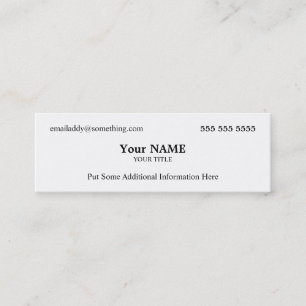 Carte De Visite Mini Exécutif blanc