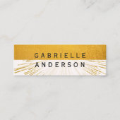 Carte De Visite Mini exécutif | Bourse d'or | Texture papier (Devant)