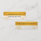 Carte De Visite Mini exécutif | Bourse d'or | Texture papier (Devant / Derrière)