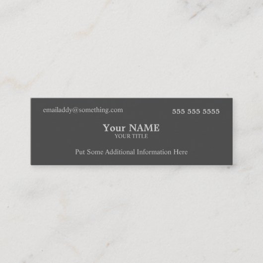 Carte De Visite Mini Executive Grey (Devant)