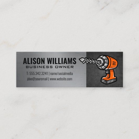 Carte De Visite Mini Exercice d'alimentation | Construction (Devant)