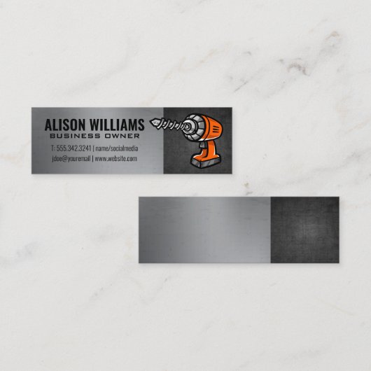 Carte De Visite Mini Exercice d'alimentation | Construction (Devant / Derrière)