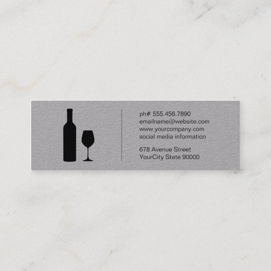 Carte De Visite Mini Expert Vin (Dos)