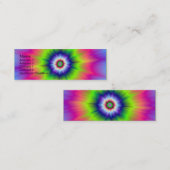 Carte De Visite Mini Explosion en bleu vert et rose (Devant / Derrière)