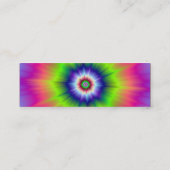 Carte De Visite Mini Explosion en bleu vert et rose (Dos)