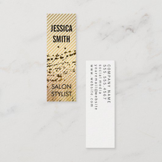 Carte De Visite Mini Expressif moderniste (Devant / Derrière)