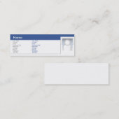 Carte De Visite Mini Facebook - maigre (Devant / Derrière)