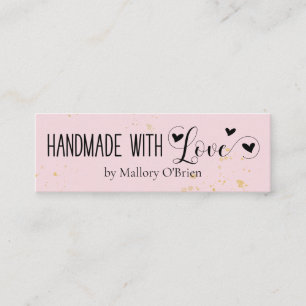 Carte De Visite Mini Fait à la main avec la calligraphie de l'amour Le