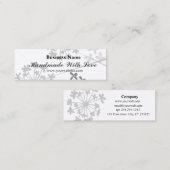 Carte De Visite Mini Fait main moderne avec fleuri floral minimal (Devant / Derrière)