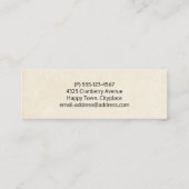 Carte De Visite Mini Faune sauvage de Cute Dinosaure (Dos)