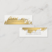 Carte De Visite Mini Faux Gold brossé (Devant / Derrière)