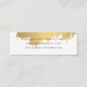Carte De Visite Mini Faux Gold brossé (Dos)