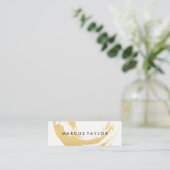 Carte De Visite Mini Faux Gold brossé (Debout devant)