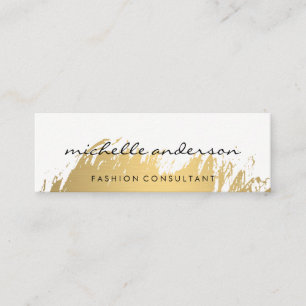 Carte De Visite Mini Faux Gold Brossé gris blanc