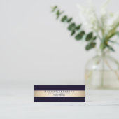 Carte De Visite Mini Faux Gold Foil moderne (Debout devant)