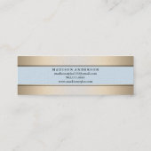 Carte De Visite Mini Faux Gold Foil moderne (Dos)