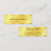 Carte De Visite Mini Faux Gold Moderne Elégant Premium Silk (Devant / Derrière)