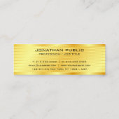 Carte De Visite Mini Faux Gold Moderne Elégant Premium Silk (Dos)