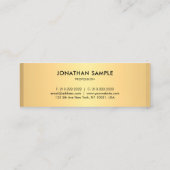 Carte De Visite Mini Faux Gold Moderne Simple Modèle Élégant tendance (Dos)