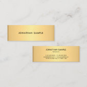Carte De Visite Mini Faux Gold Moderne Simple Modèle Élégant tendance (Devant / Derrière)
