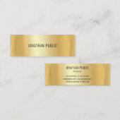 Carte De Visite Mini Faux Gold Professional Modèle moderne (Devant / Derrière)
