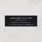 Carte De Visite Mini Faux Metallic Gold Velvet Noir avec Monogramme (Dos)