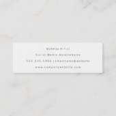 Carte De Visite Mini Faux or brillant avec monogramme chic (Dos)