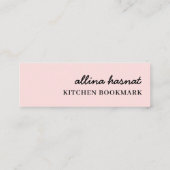 Carte De Visite Mini Favorite Recipe Pink Mini Bookmark Design (Dos)