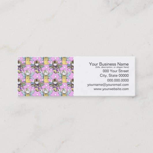 Carte De Visite Mini Fées mignonnes et étoiles et lunes Motif (Devant)