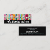 Carte De Visite Mini Feliz Muertos - crâne maigre fait sur commande (Devant / Derrière)