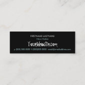 Carte De Visite Mini Feliz Muertos - crâne maigre fait sur commande (Dos)