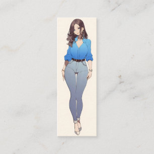 Carte De Visite Mini Femme Anime Magnifique
