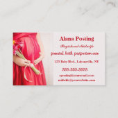 Carte De Visite Mini-femme enregistrée modifiable (Devant)