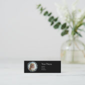 CARTE DE VISITE MINI FEMME ROMANTIQUE AUX FLEURS DE DIAMONDES ENAMMÈNE  (Debout devant)