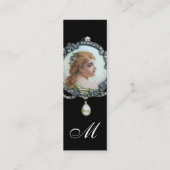 CARTE DE VISITE MINI FEMME ROMANTIQUE AUX FLEURS DE DIAMONDES ENAMMÈNE  (Dos)