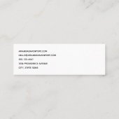 Carte De Visite Mini Ferme citrouille automne récolte Thanksgiving (Dos)