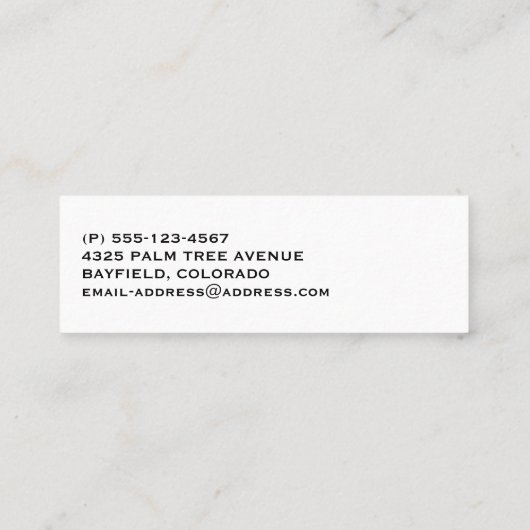 Carte De Visite Mini Ferret Brown dans l'herbe (Dos)