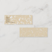 Carte De Visite Mini Feuille beige - maigre (Devant / Derrière)